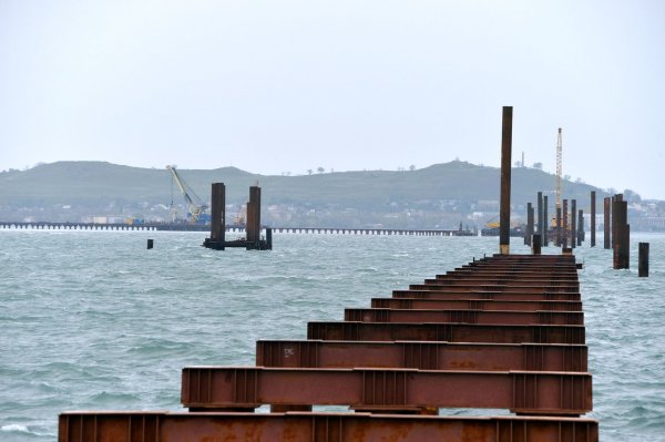 Количество погруженных свай Крымского моста превысило 3 тысячи