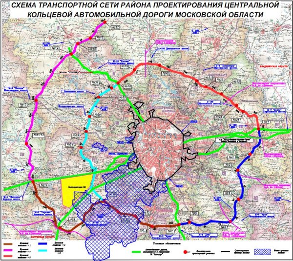 Движение по ЦКАД в Новой Москве начнется в 2019 году