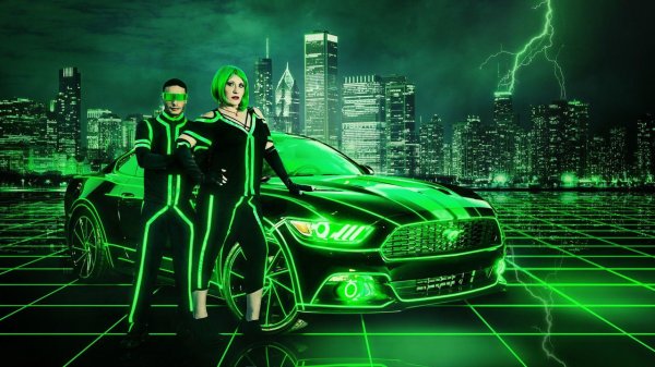 Ford Mustang получил футуристический тюнинг в стиле фильма «Трон»