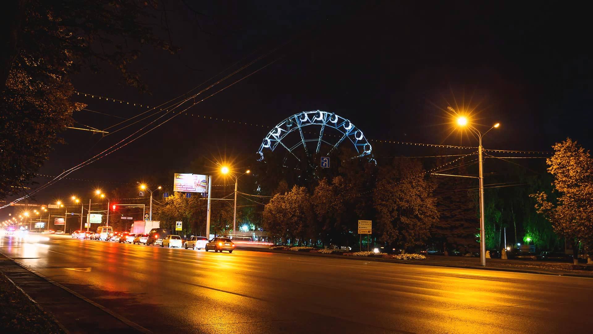 Проспект октября Уфа ночной