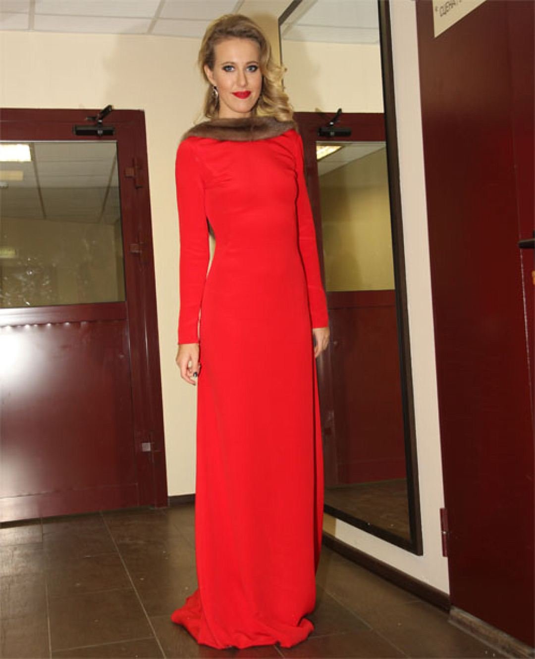 Ксения Собчак в Красном платье