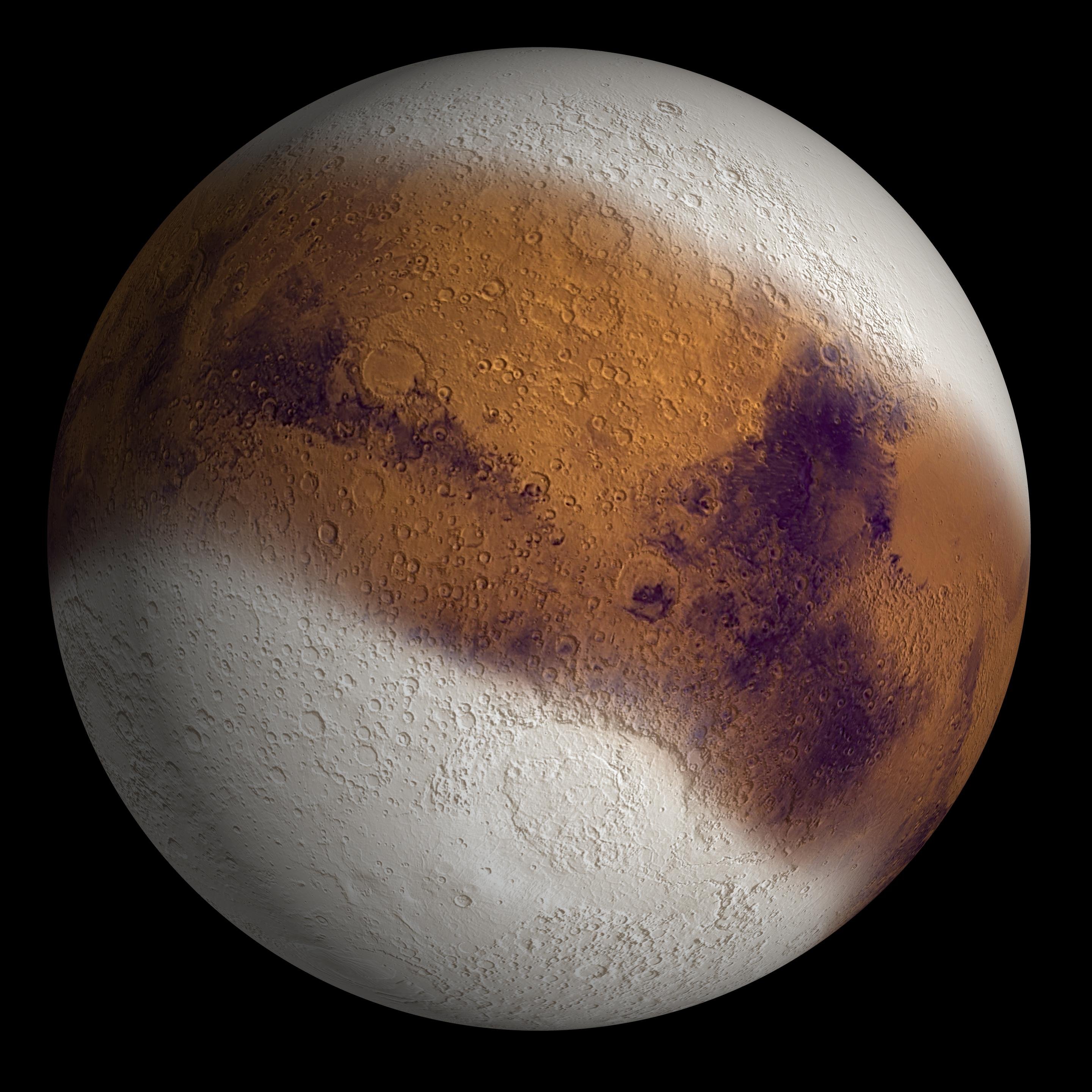 Время на марсе. Ледниковый период на Марсе. Южная Полярная шапка Марса. На Марсе. Ледниковые шапки на Марсе.