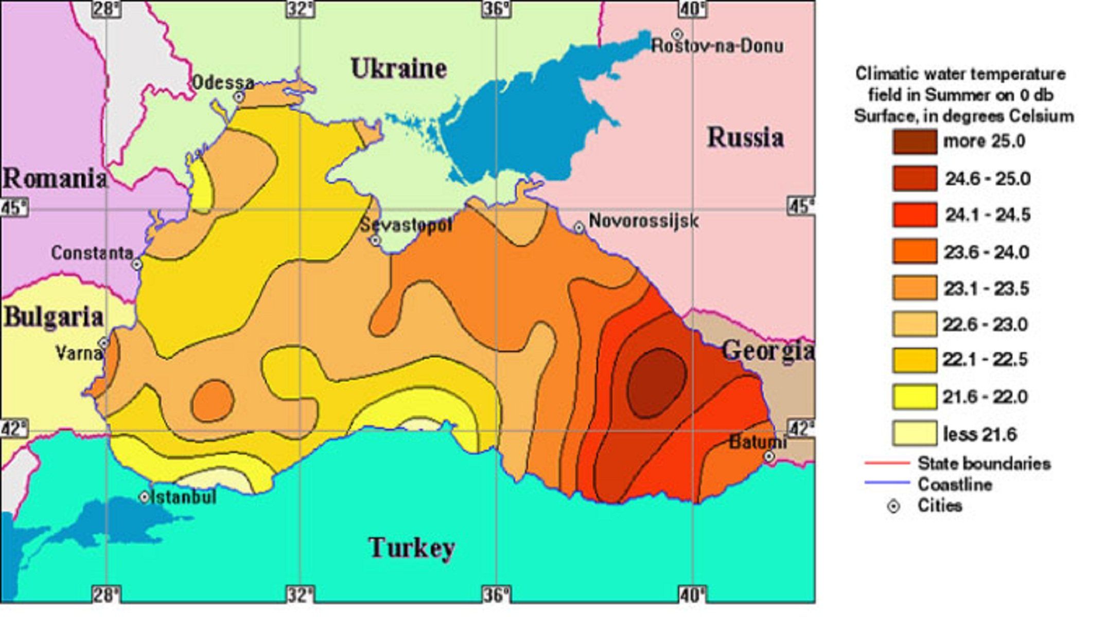 Какая температура в черном море. Климат черного моря. Температура черного моря. Температурная карта черного моря. Тимпература чёрное море.