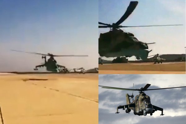 Сирийские лётчики исполнили «бреющий» полёт на вертолёте Ми-25
