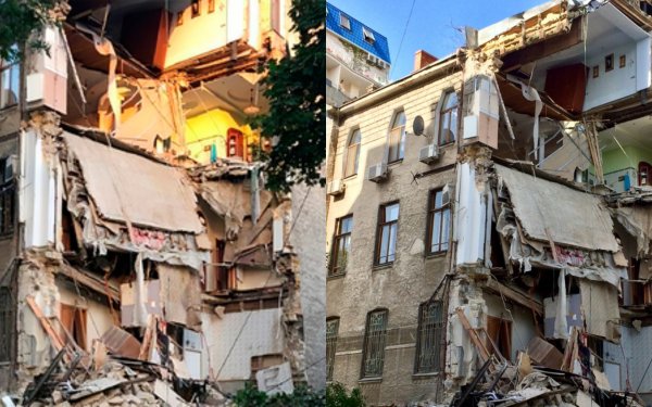 Жители рухнувшего в Одессе дома: «Нам просто повезло»